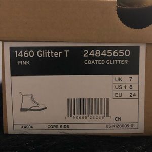 Dr. Martens Toddler 1460 Pink Glitter Boots